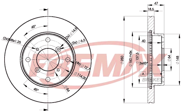 Disque de frein FREMAX BD-6040