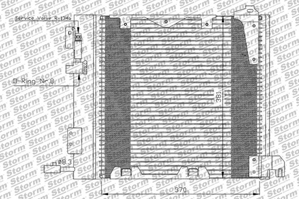 Condenseur, climatisation STORM QUALITY PARTS 65011