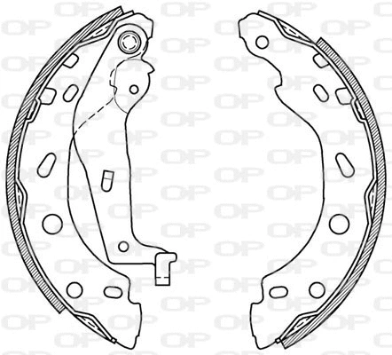 Jeu de mâchoires de frein OPEN PARTS BSA2000.00