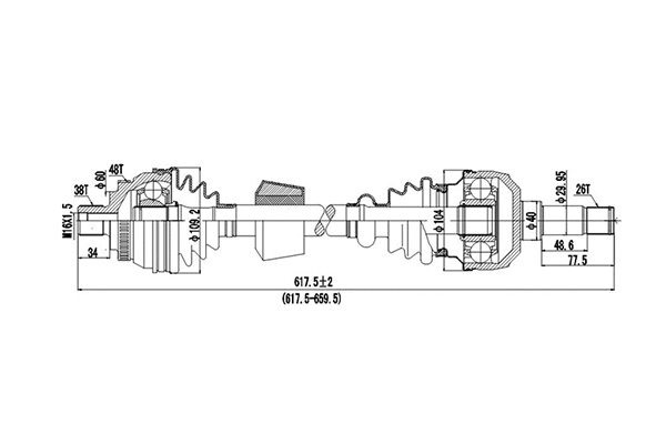 Arbre de transmission DYNAMATRIX DDS218009