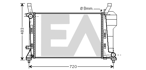 Radiateur, refroidissement du moteur EACLIMA 31R50174