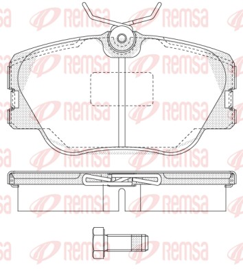 Kit de plaquettes de frein, frein à disque REMSA 0189.00