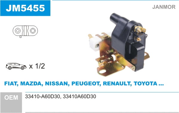 Bobine d'allumage JANMOR JM5455