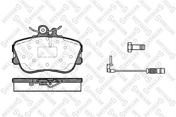 Kit de plaquettes de frein, frein à disque STELLOX 456 002B-SX