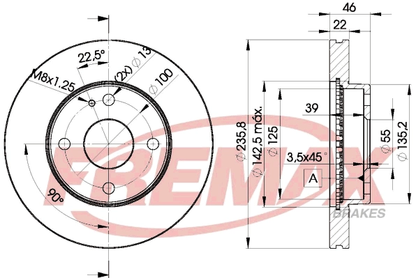 Disque de frein FREMAX BD-3265