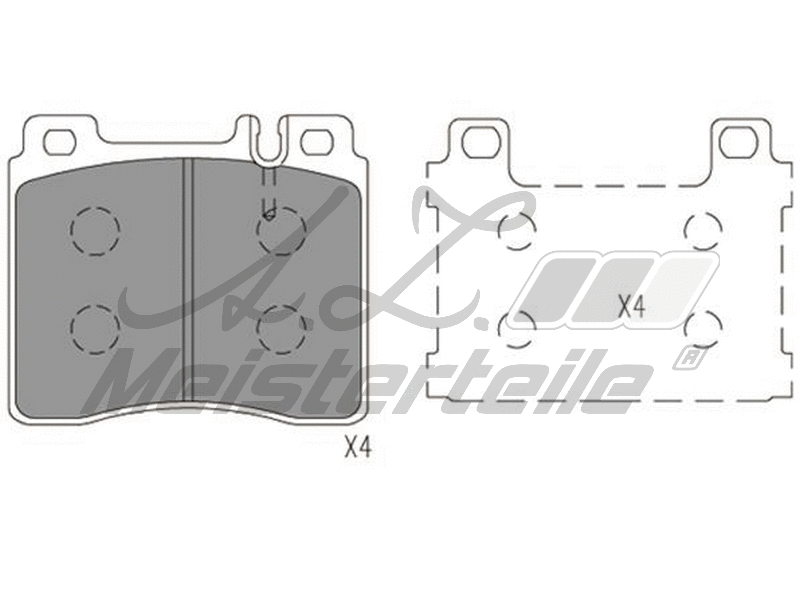 Kit de plaquettes de frein, frein à disque A.Z. Meisterteile AZMT-44-022-2135