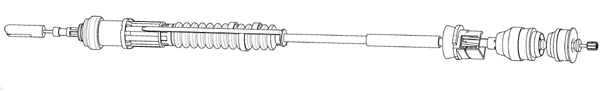Tirette à câble, commande d'embrayage CEF CT01155