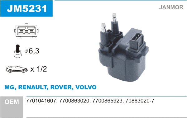 Bobine d'allumage JANMOR JM5231
