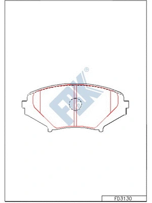 Kit de plaquettes de frein, frein à disque FBK FD3130