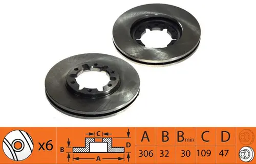 Disque de frein SB BR22143T