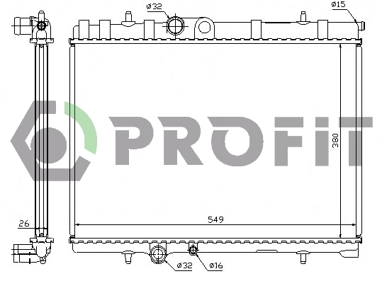 Radiateur, refroidissement du moteur PROFIT PR 0521A1