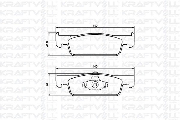 Kit de plaquettes de frein, frein à disque KRAFTVOLL GERMANY 07010067
