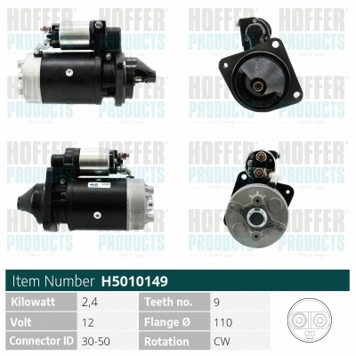 Démarreur HOFFER H5010149