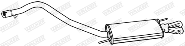 Silencieux arrière WALKER 19692