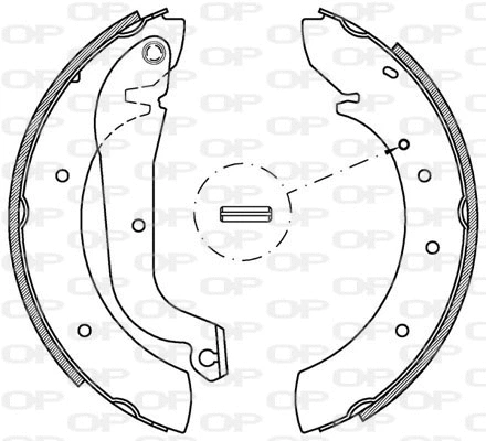 Jeu de mâchoires de frein OPEN PARTS BSA2093.00