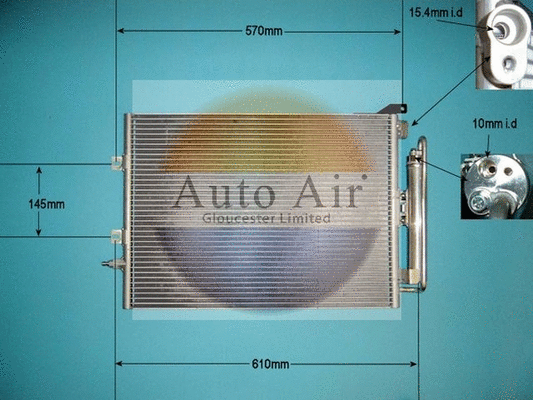 Condenseur, climatisation AUTO AIR GLOUCESTER 16-1094
