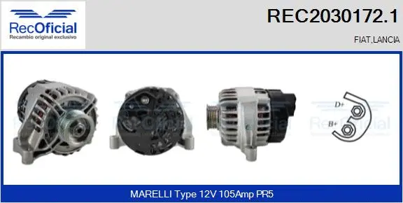 Alternateur RECOFICIAL REC2030172.1