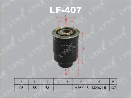 Filtre à carburant LYNXAUTO LF-407