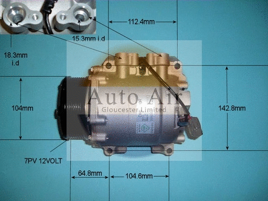 Compresseur, climatisation AUTO AIR GLOUCESTER 14-9724