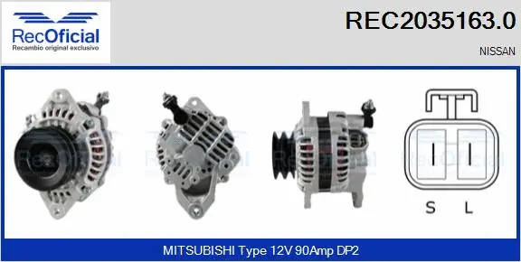 Alternateur RECOFICIAL REC2035163.0