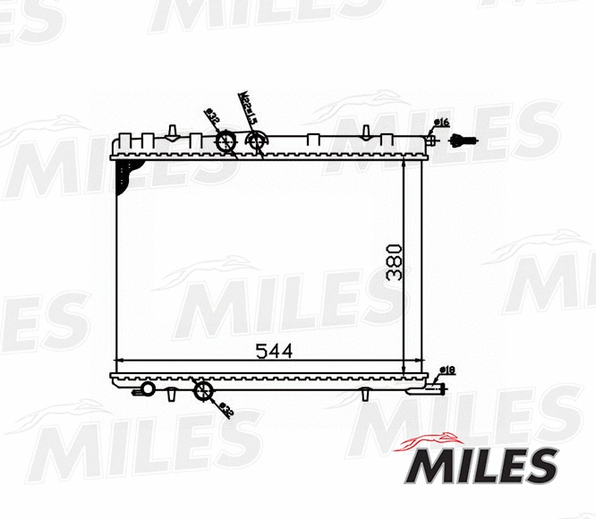 Radiateur, refroidissement du moteur MILES ACRM010