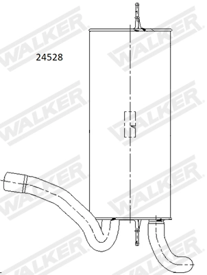 Silencieux arrière WALKER 24528