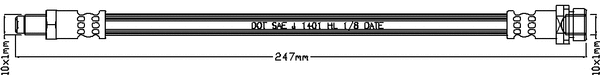 Flexible de frein JURATEK JBH1163