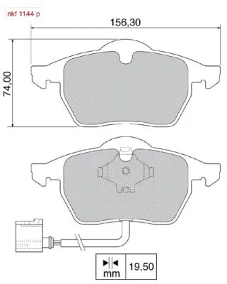 Kit de plaquettes de frein, frein à disque NAKATA NKF 1144P