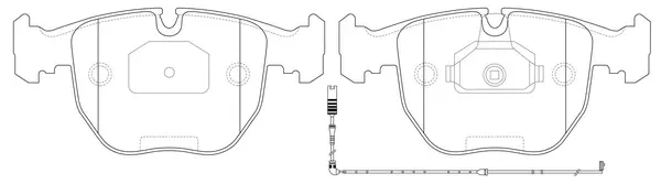 Kit de plaquettes de frein, frein à disque SB BP32401W