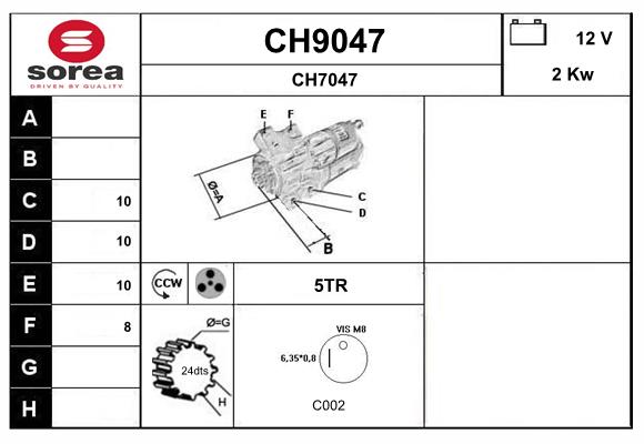 Démarreur SNRA CH9047