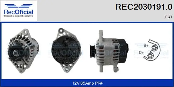 Alternateur RECOFICIAL REC2030191.0