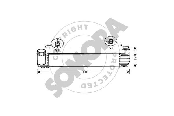 Refroidisseur d'air de suralimentation SOMORA 243445A