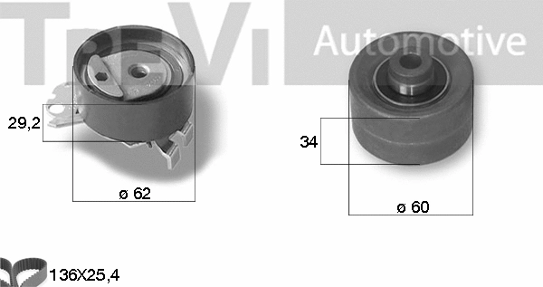 Kit de courroie crantée TREVI AUTOMOTIVE KD1210