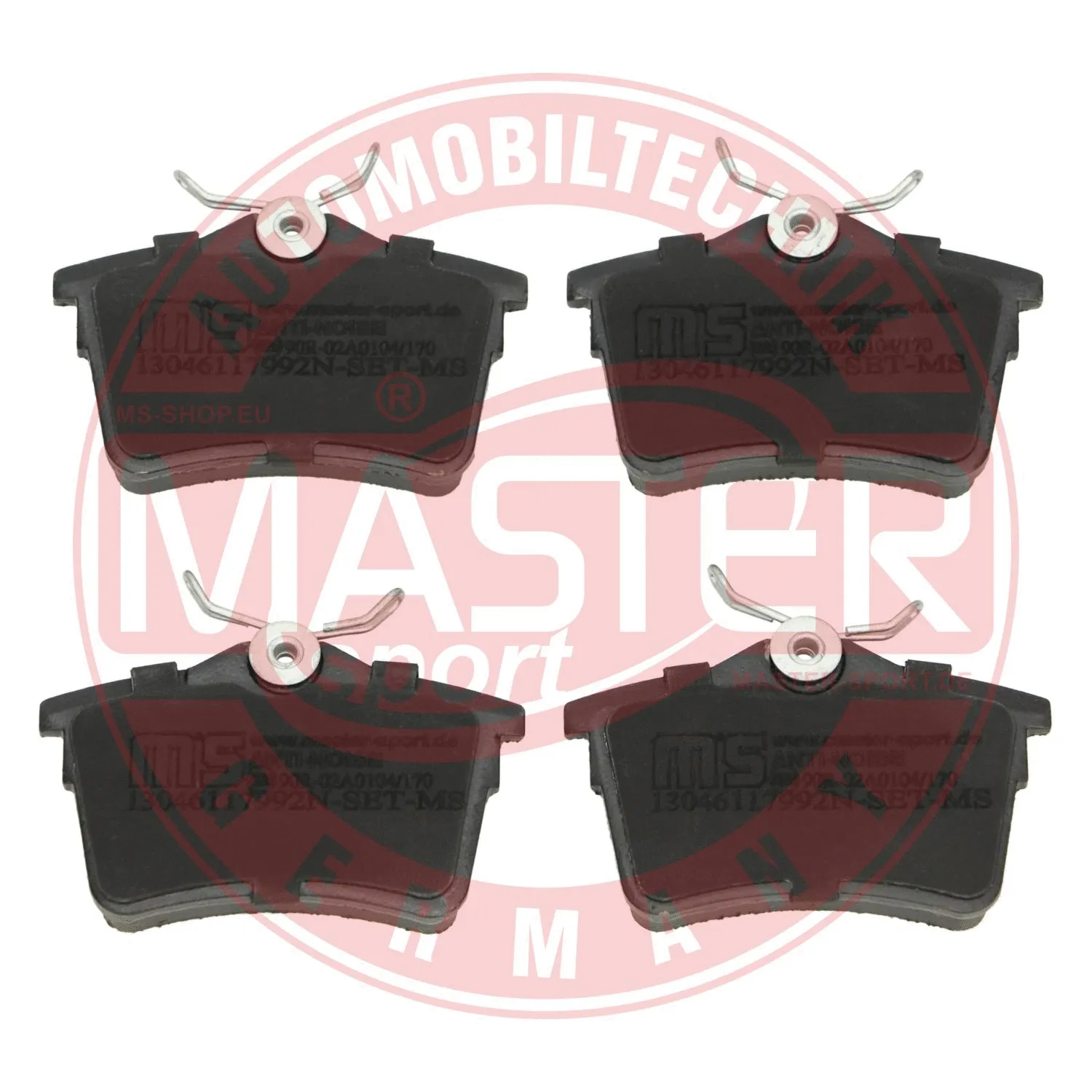 Kit de plaquettes de frein, frein à disque MASTER-SPORT GERMANY 13046117992N-SET-MS