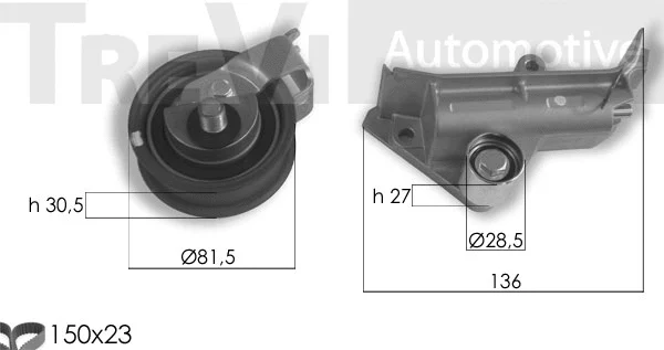 Kit de courroie crantée TREVI AUTOMOTIVE KD1345