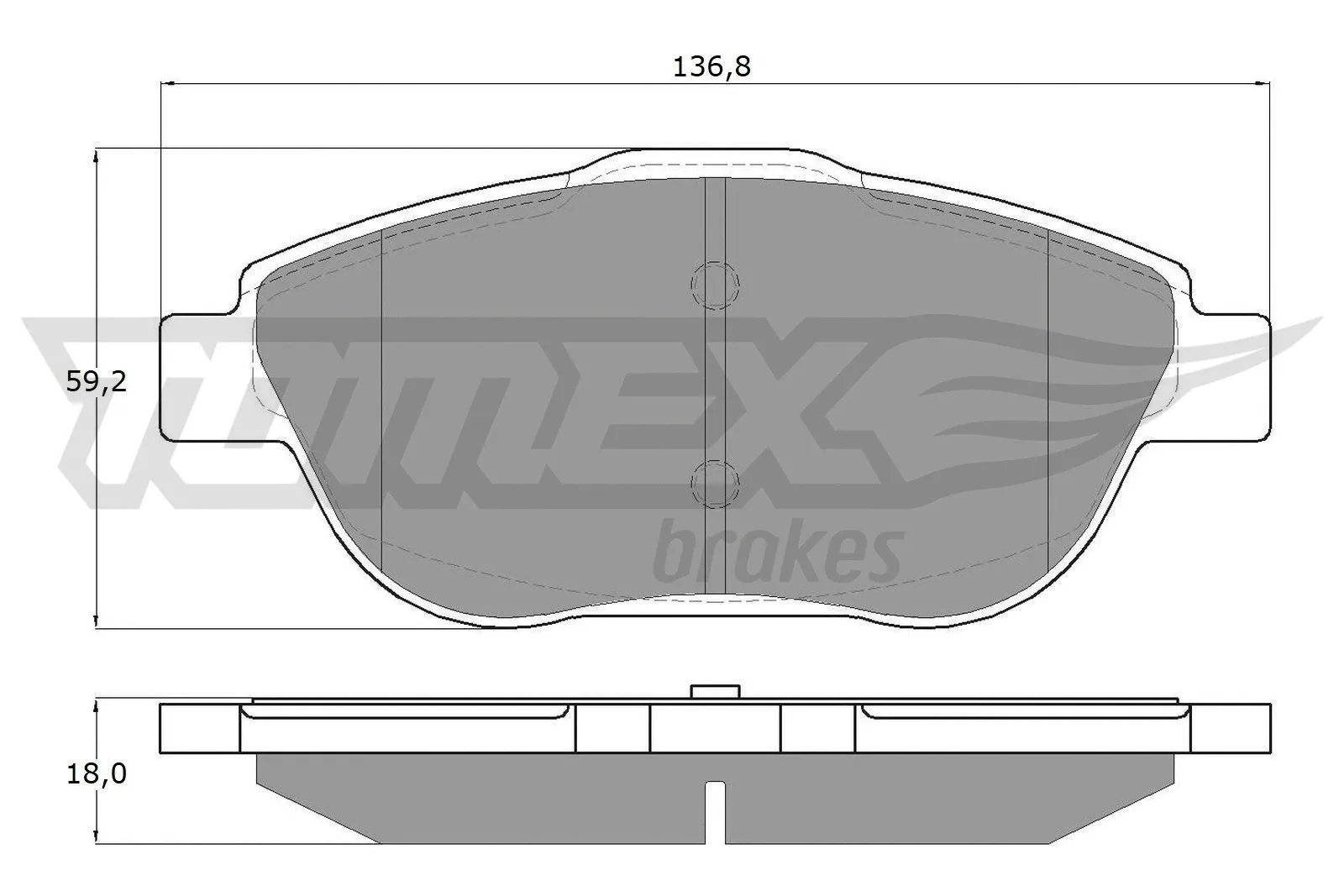 Kit de plaquettes de frein, frein à disque TOMEX Brakes TX 16-25