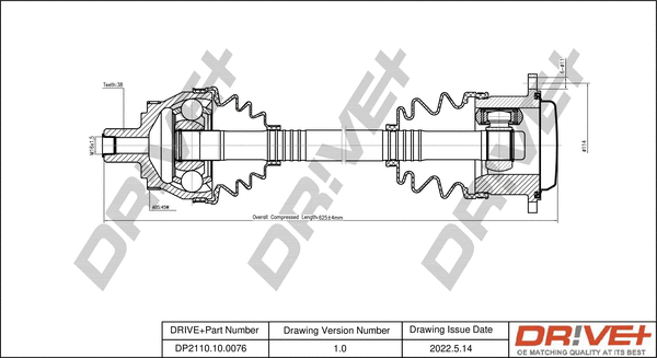 Arbre de transmission Dr!ve+ DP2110.10.0076