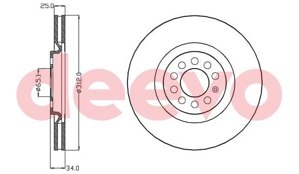 Disque de frein DEEVO BD34500