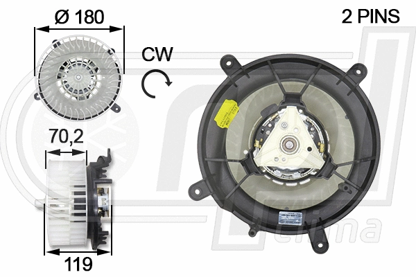 Moteur électrique, pulseur d'air habitacle RPL QUALITY APVTMB0013
