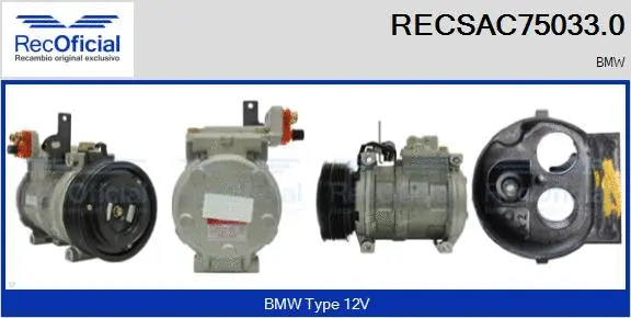 Compresseur, climatisation RECOFICIAL RECSAC75033.0