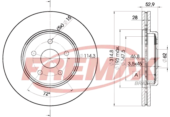 Disque de frein FREMAX BD-2649