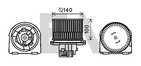 Moteur électrique, pulseur d'air habitacle EACLIMA 42A54005