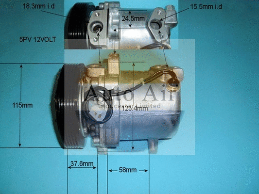 Compresseur, climatisation AUTO AIR GLOUCESTER 14-0341