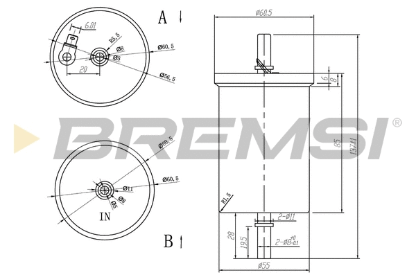Filtre à carburant BREMSI FE0390