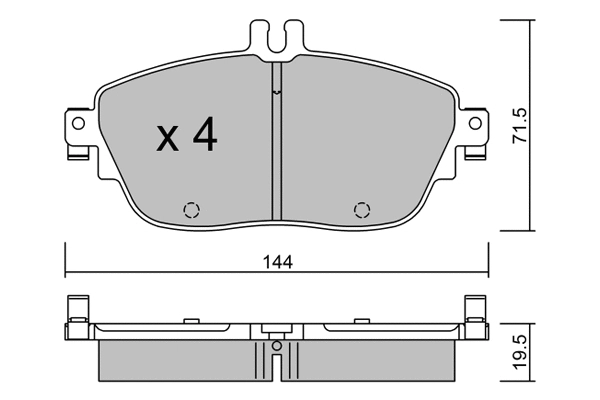 Kit de plaquettes de frein, frein à disque AISIN BPMB-1024