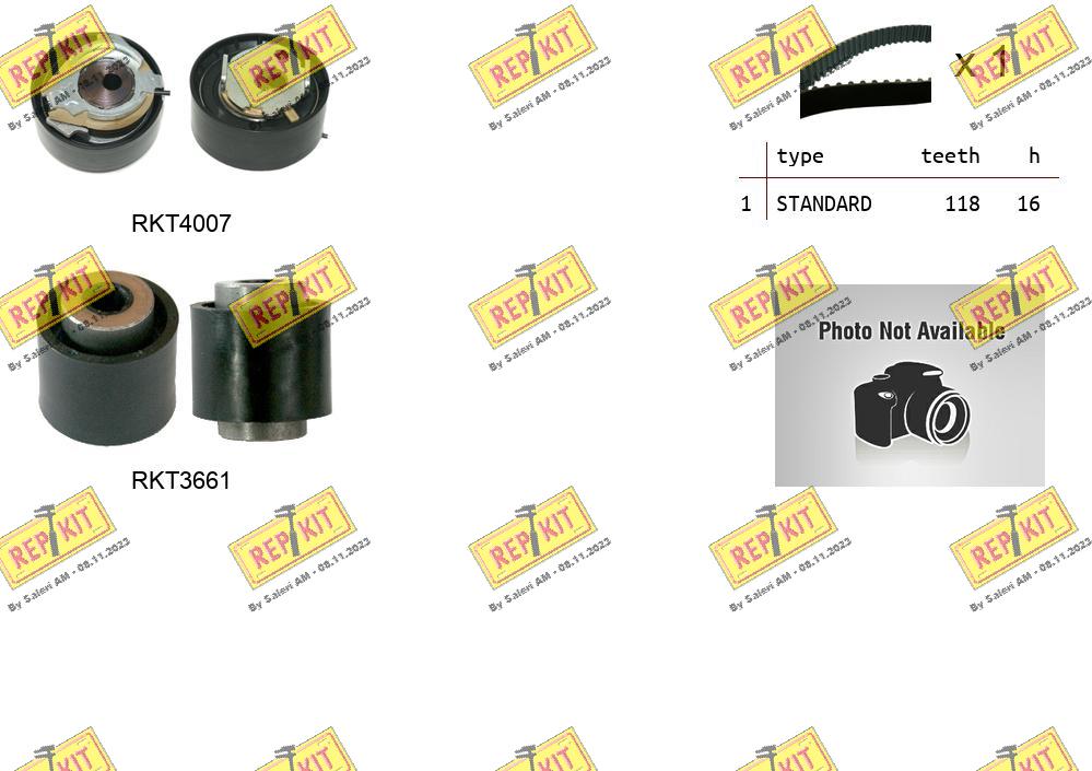Kit de courroie crantée REPKIT RKTK1304