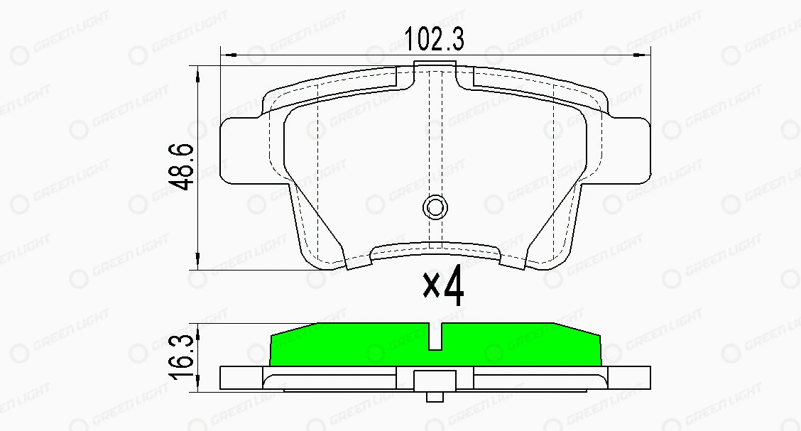 Kit de plaquettes de frein, frein à disque Automotive Adriado GLBP0054