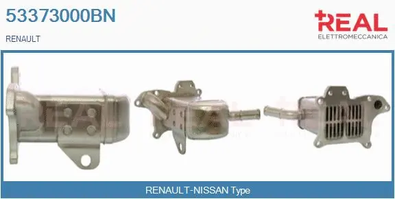 Radiateur, réaspiration des gaz d'échappement REAL 53373000BN