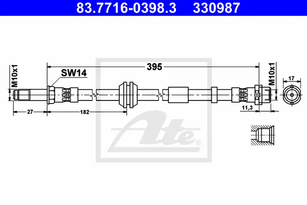 Flexible de frein ATE-APAC 83.7716-0398.3