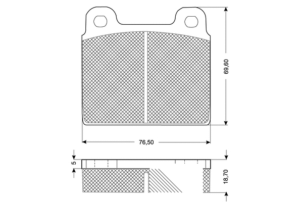 Kit de plaquettes de frein, frein à disque PROCODIS FRANCE PF10181